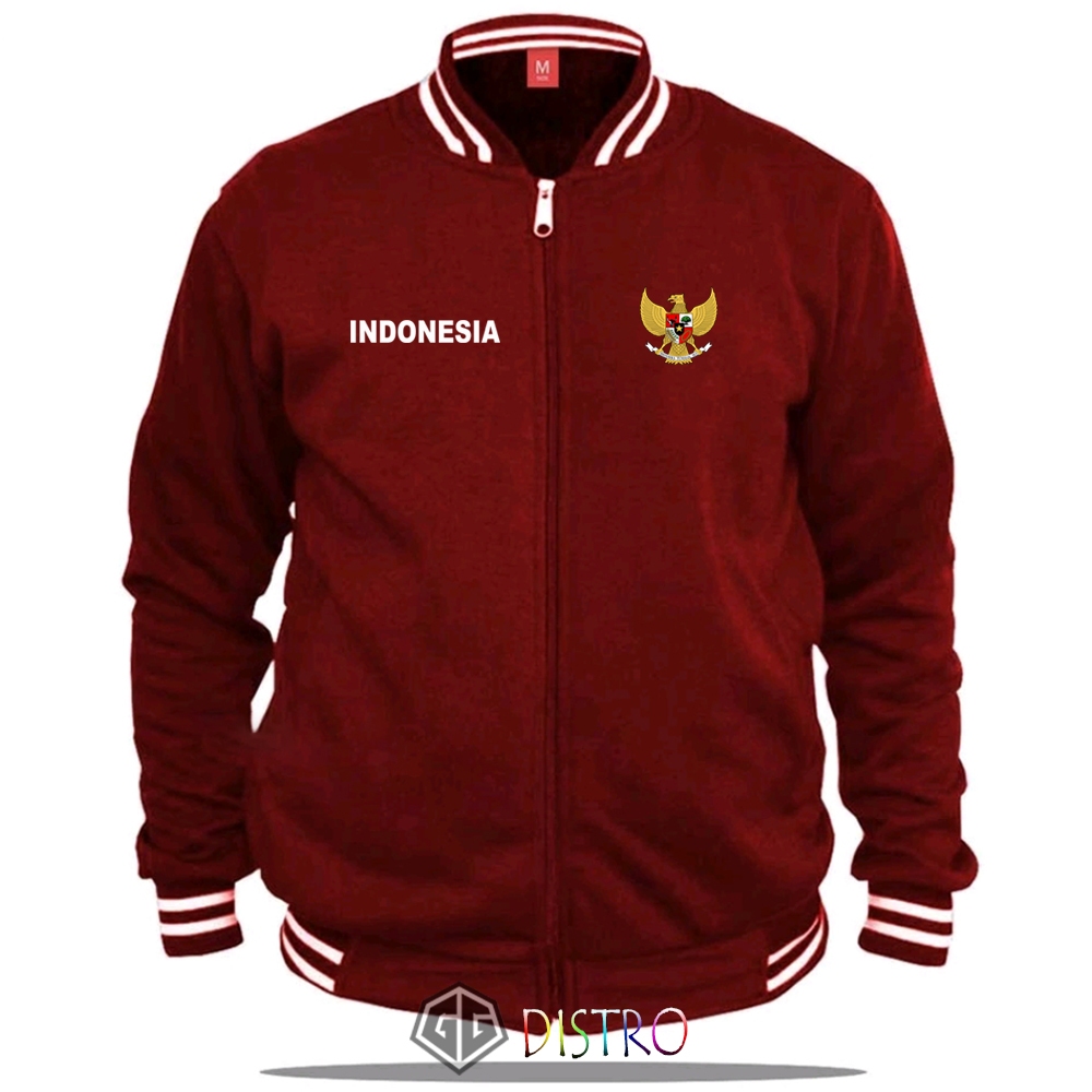 Bayar Di Tempat - Jaket Varsity Garuda Indo Terbaru Kemerdekaan Indonesia HUT RI KE 80 Baru Jacket B