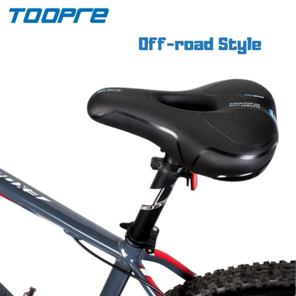 TOOPRE Sadel Sepeda Memory Foam Lebar Tebal dan Empuk dimensi 190mm Sitbone 160–170 mm L/XL Off-road