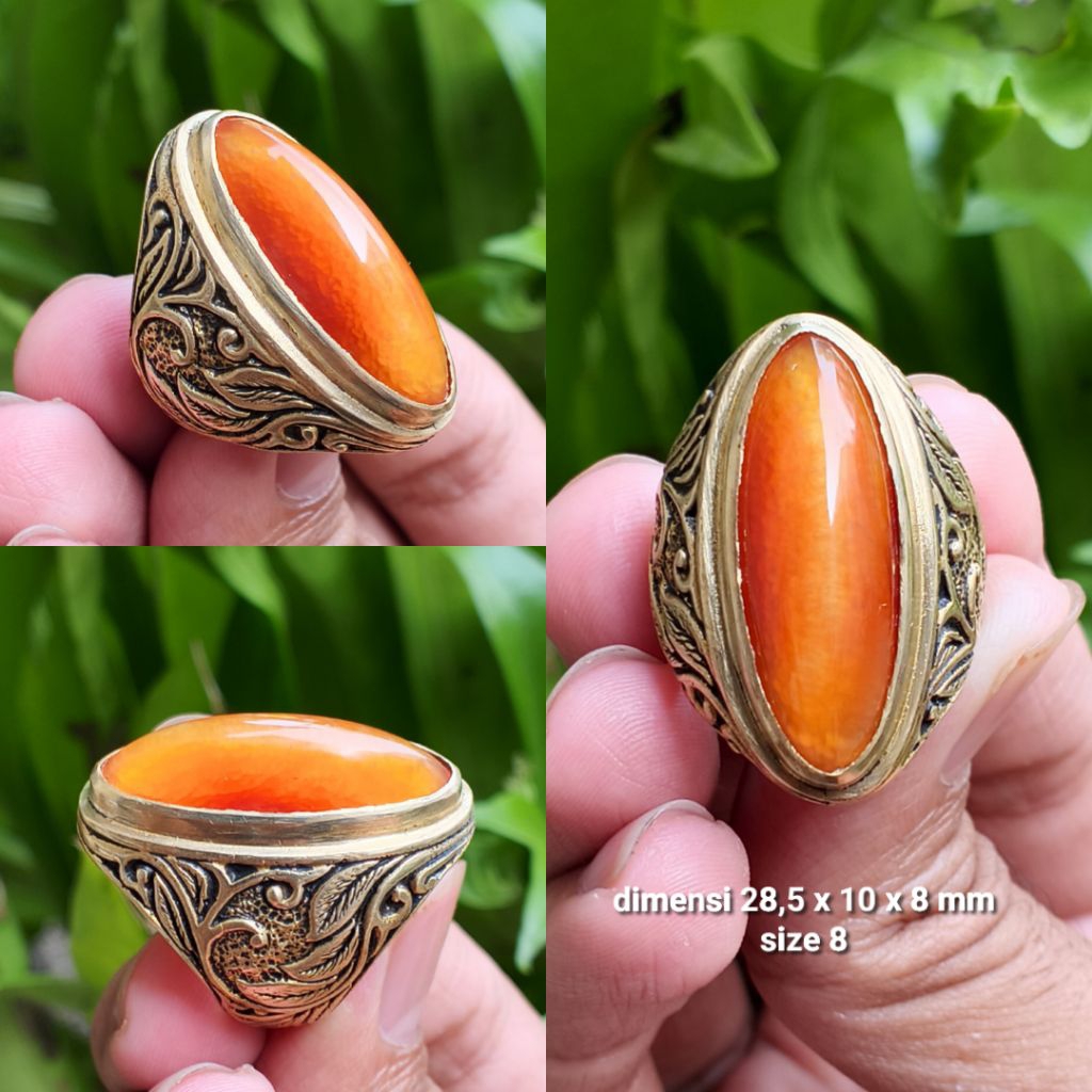 cincin batu akik pandan nasmer ngkristal sisik betik rapih