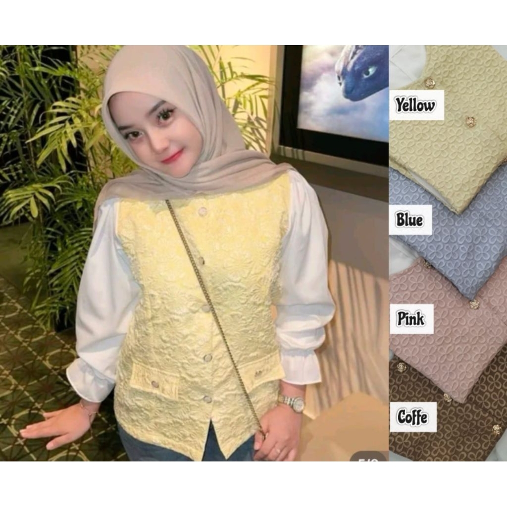 atasan embose import ATASAN WANITA TUNIK SALUR TA 8715 jumbo imporrTUNIK  POLA ABSTRAK BATIK ORIGINA