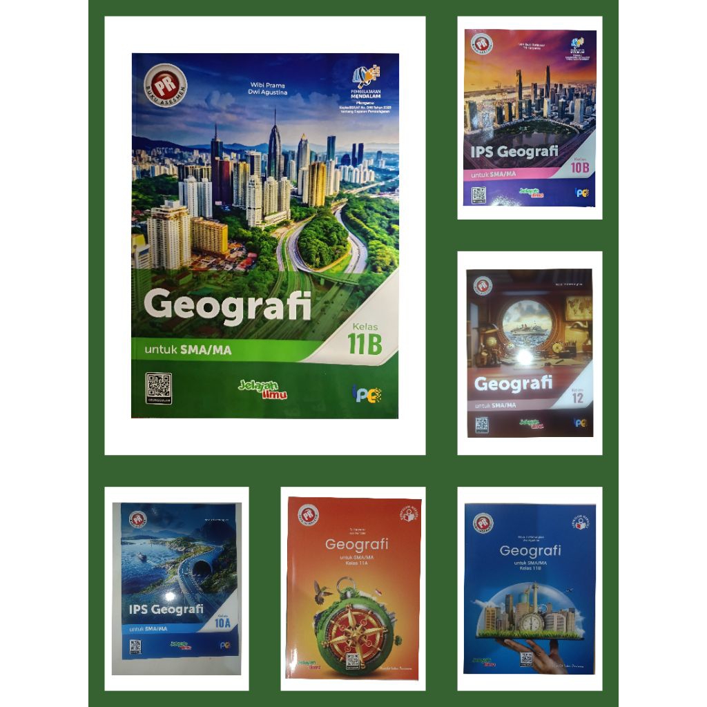 Buku lks/pr Geografi kelas 10,11 & 12 tahun 2024/2025