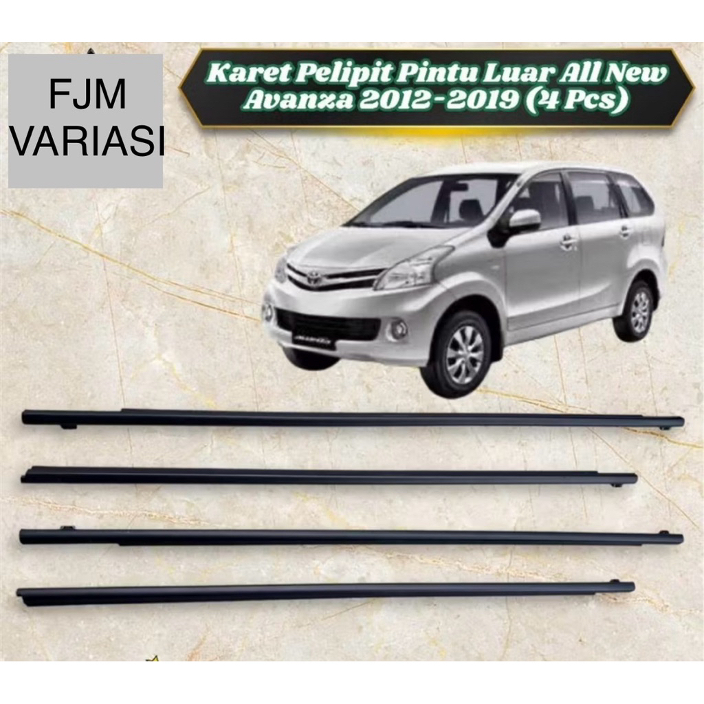 KARET PELIPIT PLIPIT WATER STRIP PINTU KACA SAMPING SEMUA MOBIL TOYOTA AVANZA E G VELOZ DAIHATSU XEN