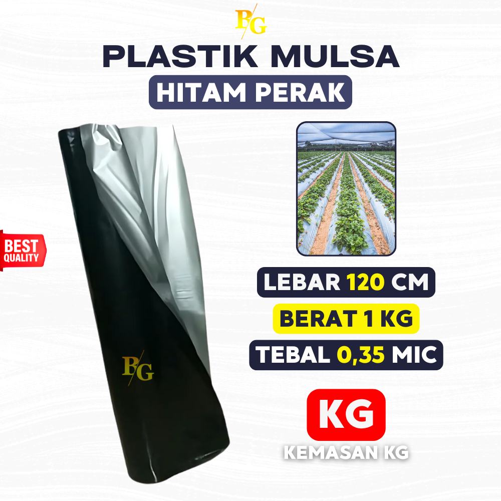 Plastik Mulsa 120 Cm Mulsa Hitam Perak Tebal 0.35mm