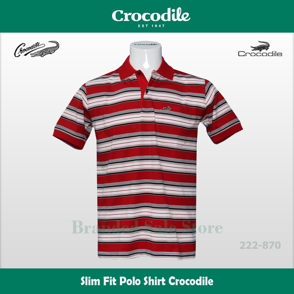 Baju Kaos  Kerah Pria - Slim Fit Men Polo Shirt Original CROCODILE 222-870-15