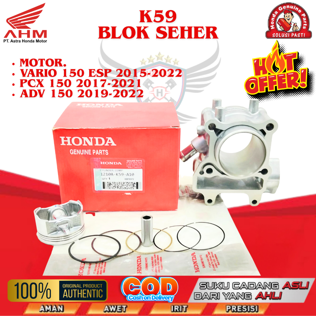 K59 ORIGINAL BLOK SEHER HONDA PCX 150 HONDA ADV 150 HONDA VARIO 150 NEW HONDA VARIO 150 LED HONDA VA