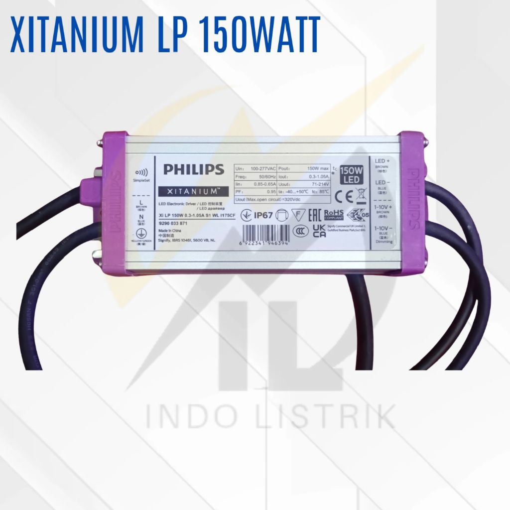 Ballast Philips Xitanium LP 150w 0.3-1.05A 230v