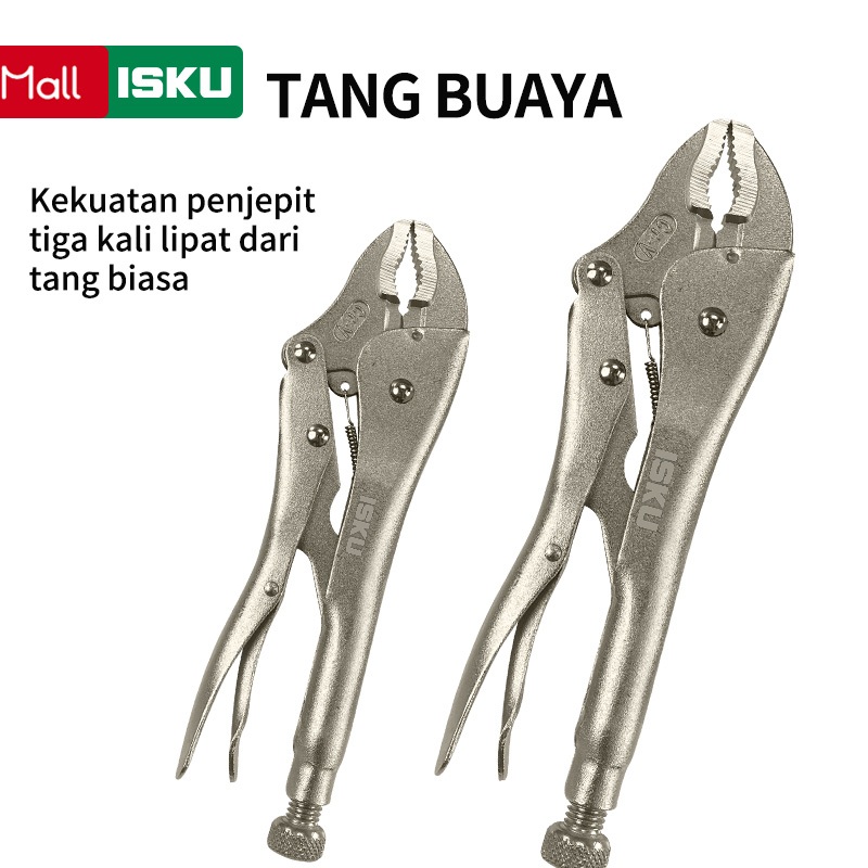 ISKU Tang Jepit Buaya 7/10 Inch 225mm Tang Jepit Locking Plier Vice Grip Bahan Kuat