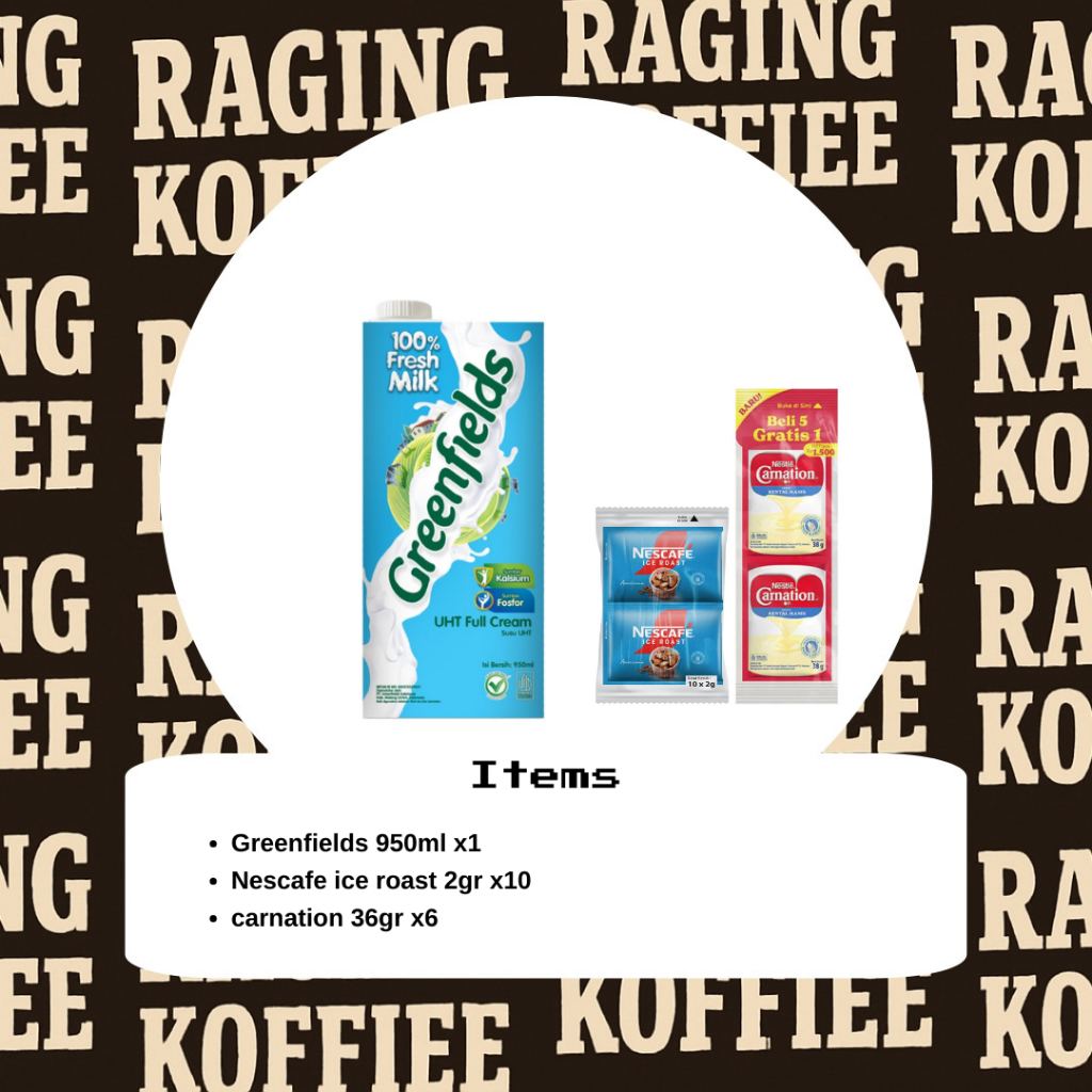 [Bundle Kecil] - Susu UHT Greenfields, Nescafe, Krimer