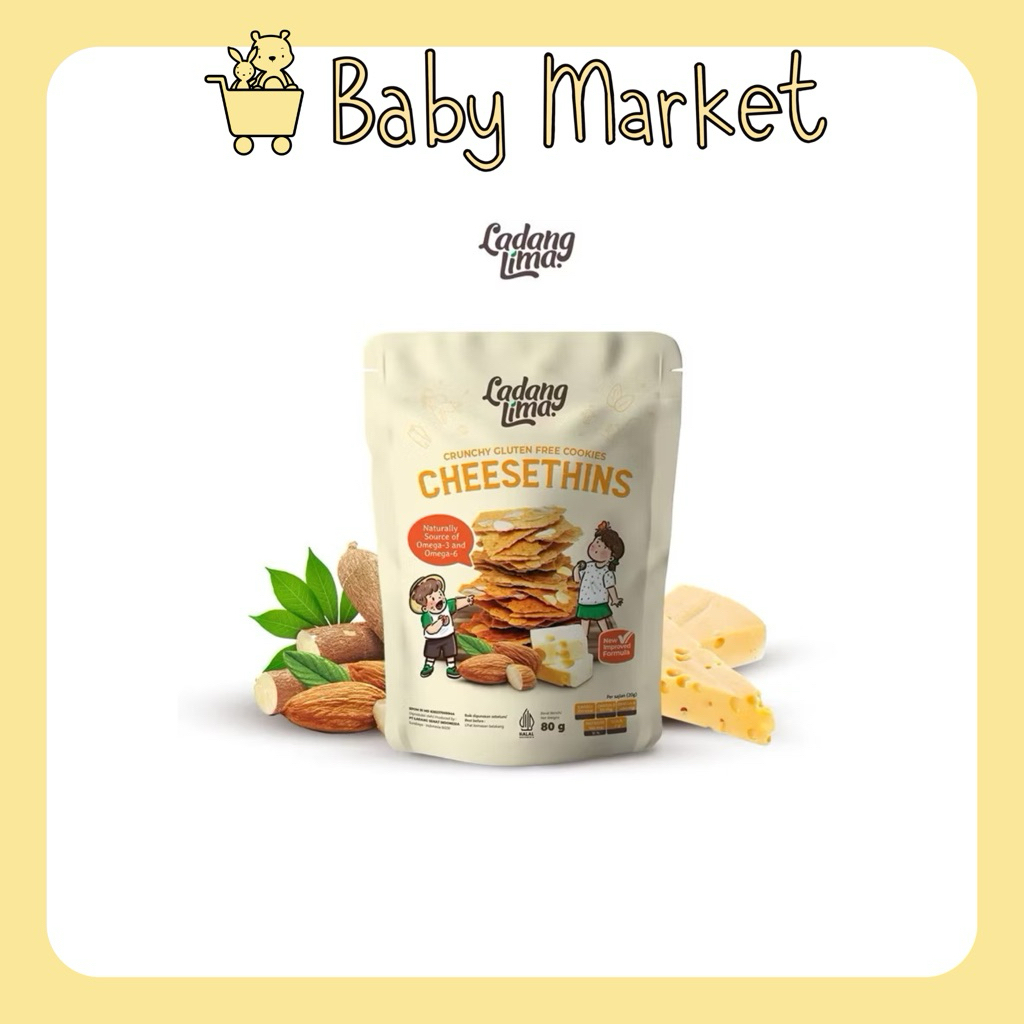 LADANG LIMA Crunchy Gluten Free Cookies Cheesethins & BLACKTHINS /Cookies Renyah  Ladang Lima