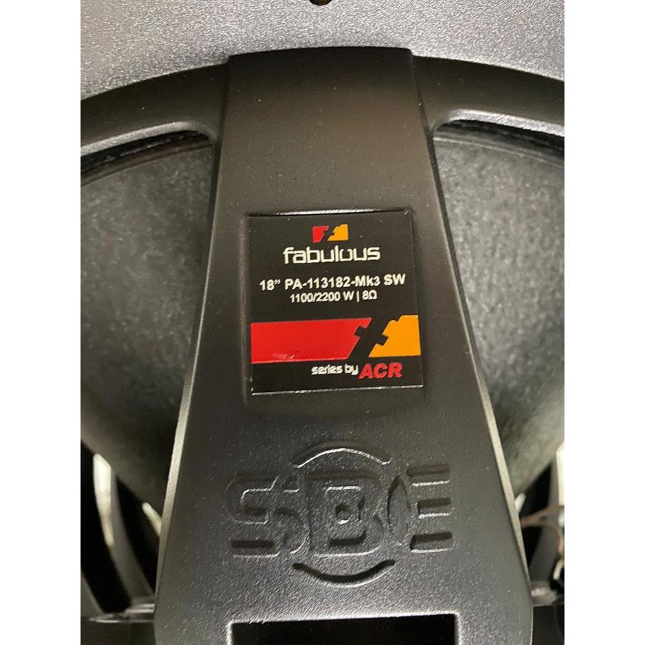 SPEAKER ACR FABULOUS 18" PA-113182-MK2 / 18" PA-113182-MK3 SW FAB SUBWOOFER ORI