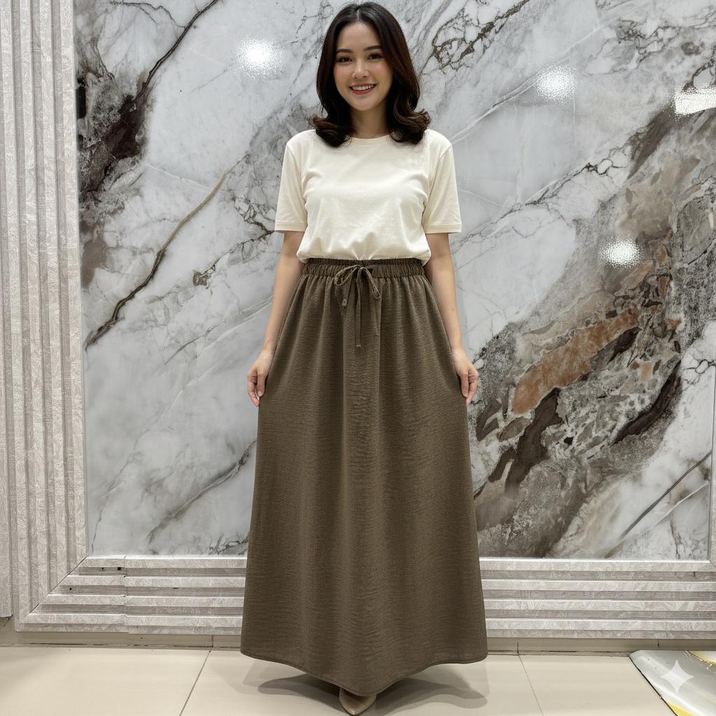 Bawahan / Rok Serut Crinkle Jumbo