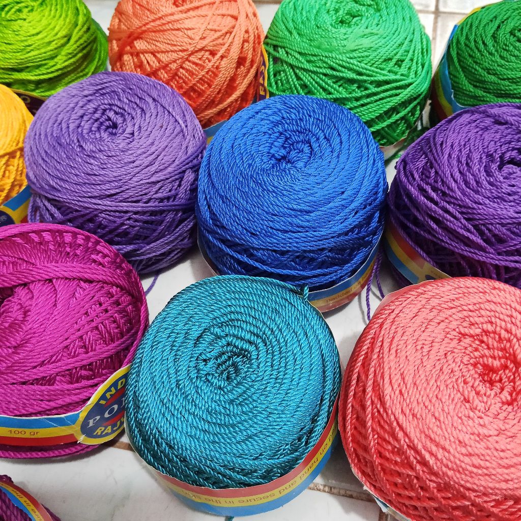 (Batam) Benang Rajut Poly Indo Poly kilap