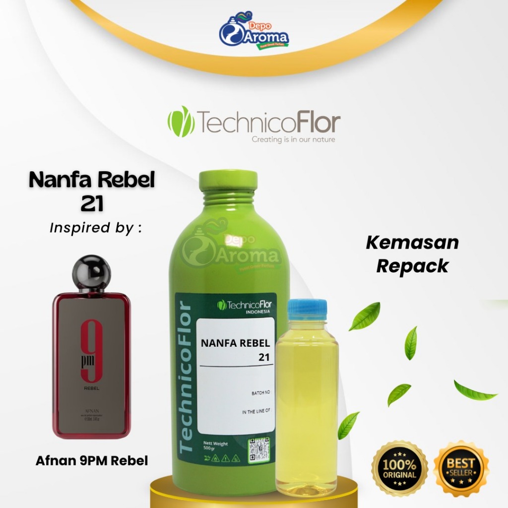 PARFUM BIBIT MURNI - NANFA REBEL 21 - REPACKING - TECHNICOFLOR