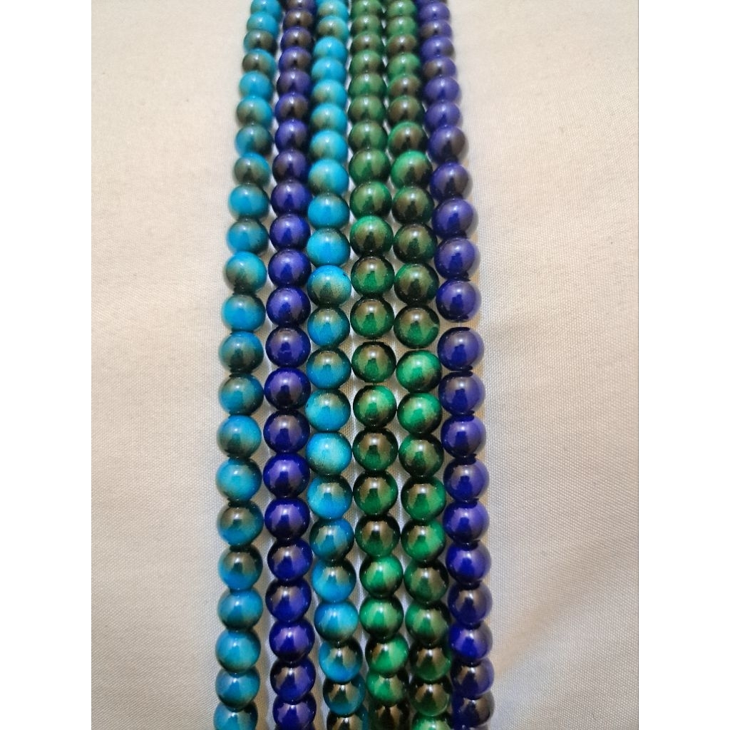 RENTENGAN BATU GIOK TIGER EYE/[BAHAN GELANG/KALUNG BATU GIOK TIGER EYE SIZE 8MM]