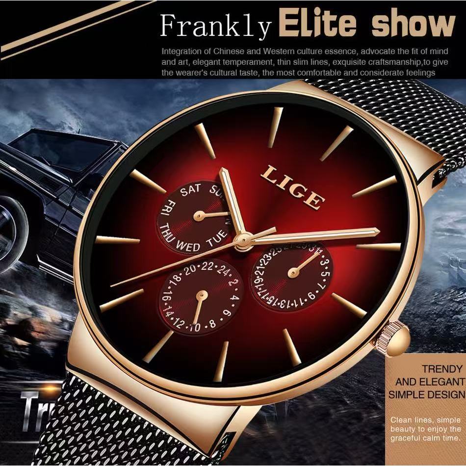 LIGE Mesh Quartz Watch