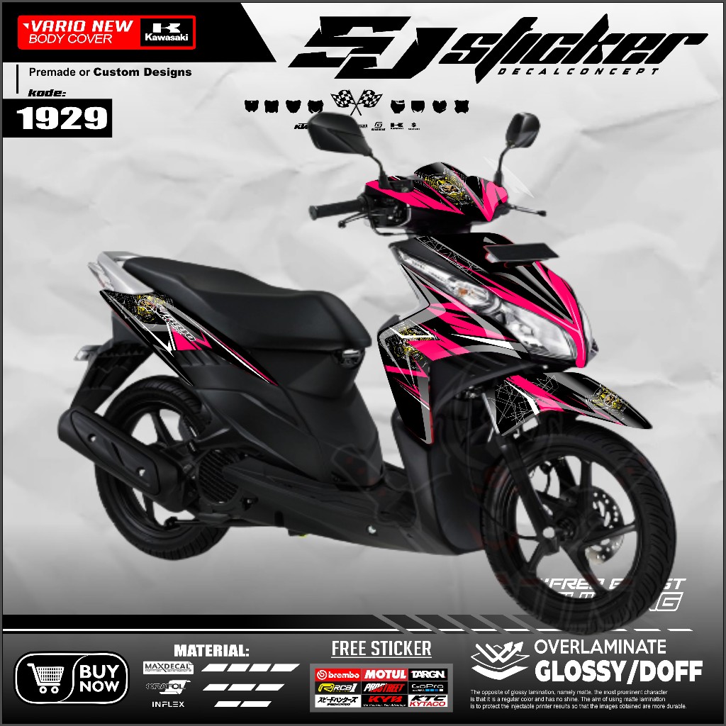 1928 sticker decal motor aksesoris motor vario techno 110 fullbody (cod)