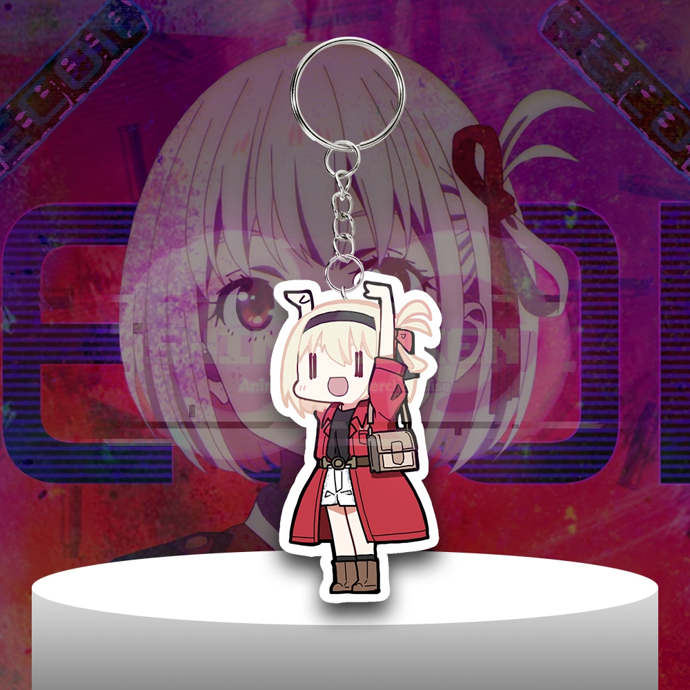 Gantungan Kunci Anime Lycoris Recoil - Chisato Nishikigi - Ganci Akrilik - Keychain Acrylic