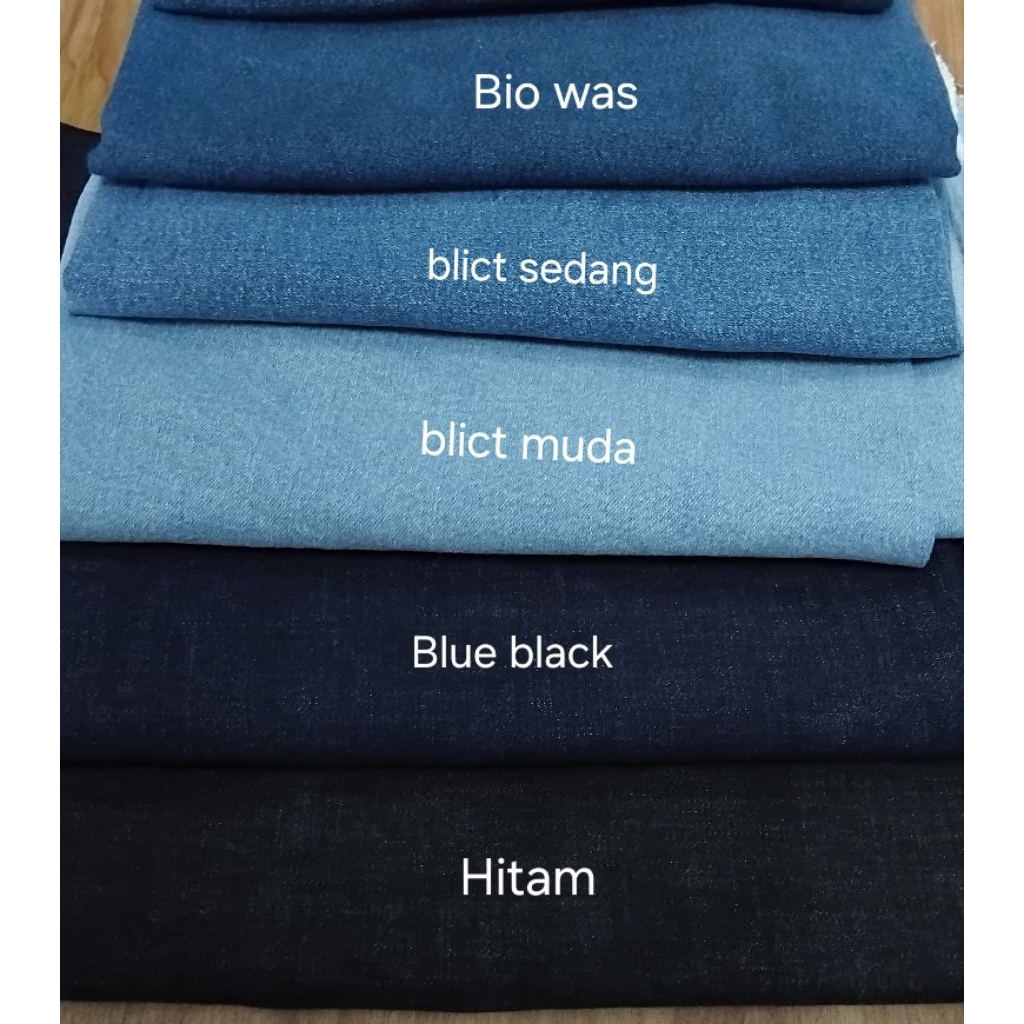 Kain Jeans washing kain stretch non stretch