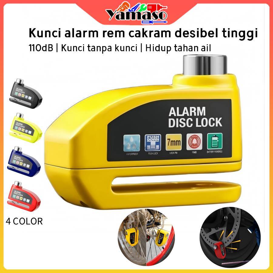 Gembok cakram alarm premium gembok viral alarm disc lock gembok Alarm Disc Lock Gembok Alarm Motor G