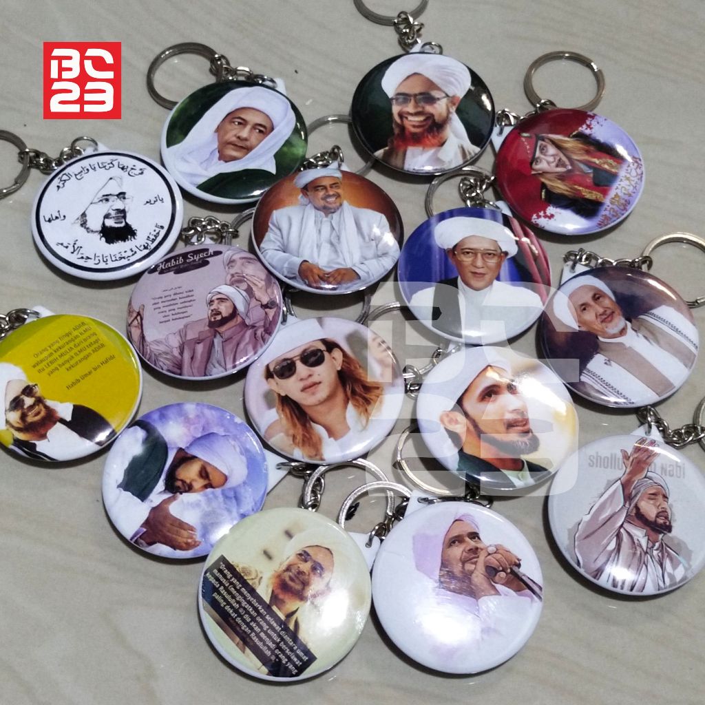 Gantungan kunci islami photo habaib habibullah  diameter 4,4cm GLOSSY
