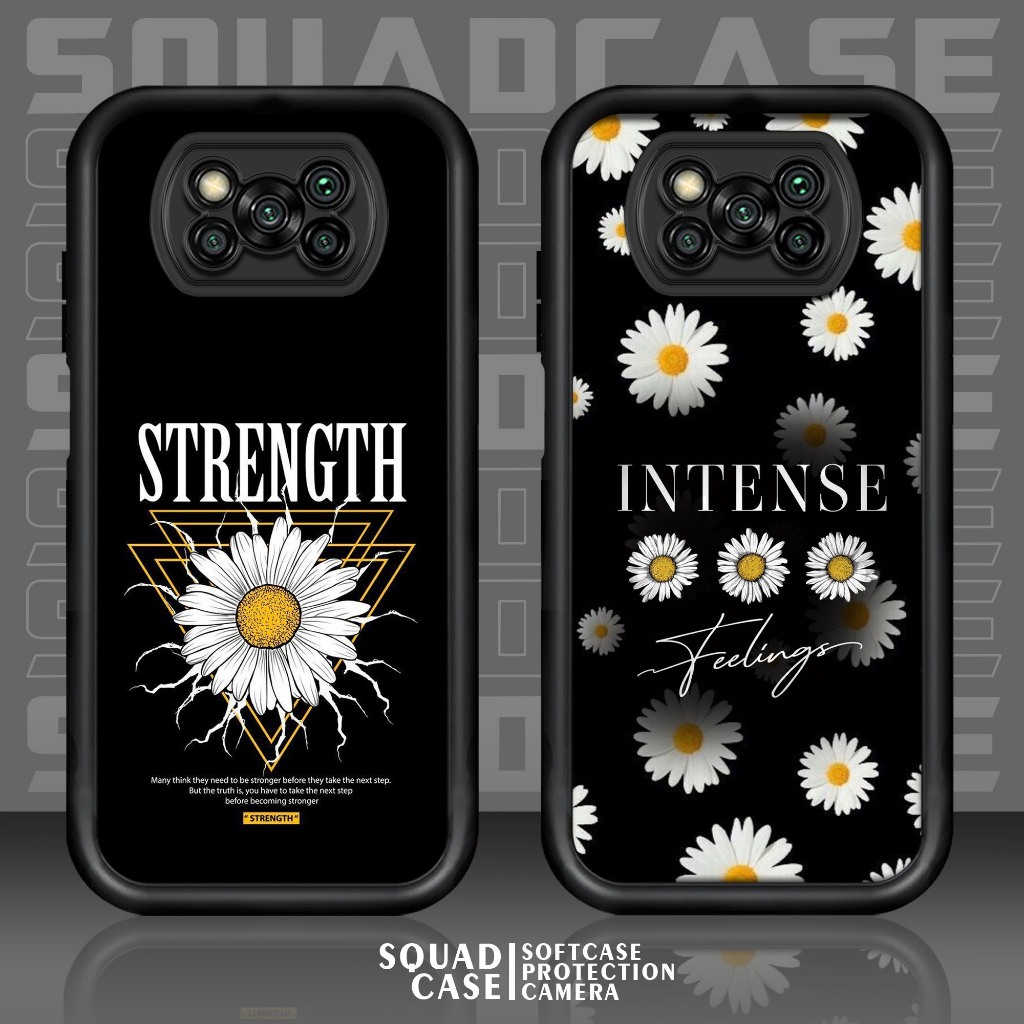 Case POCO X3 X3 PRO X3 NFC Motif [ DAISY ] Cover Handhphone Casing Softcase Glossy Anti Jamur