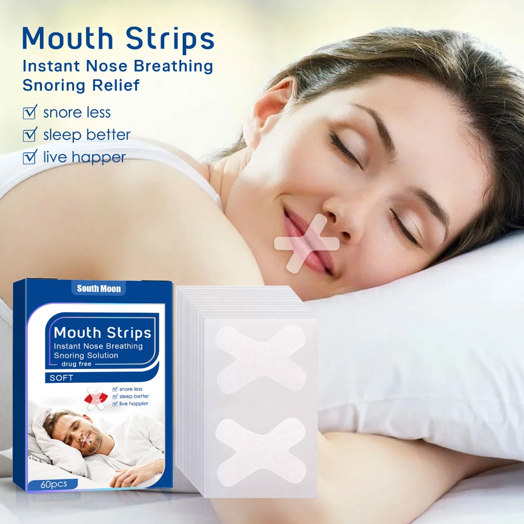 EELHOE Mouth Tape 120pcs Anti Ngorok Ngorok Hidung Tersumbat Hidung Tersumbat Mouth Tape Sleep Alat 