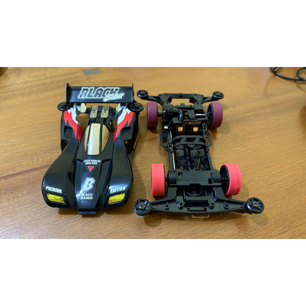 MINI 4WD Black Saber Super 2 chassis (original TAMIYA)