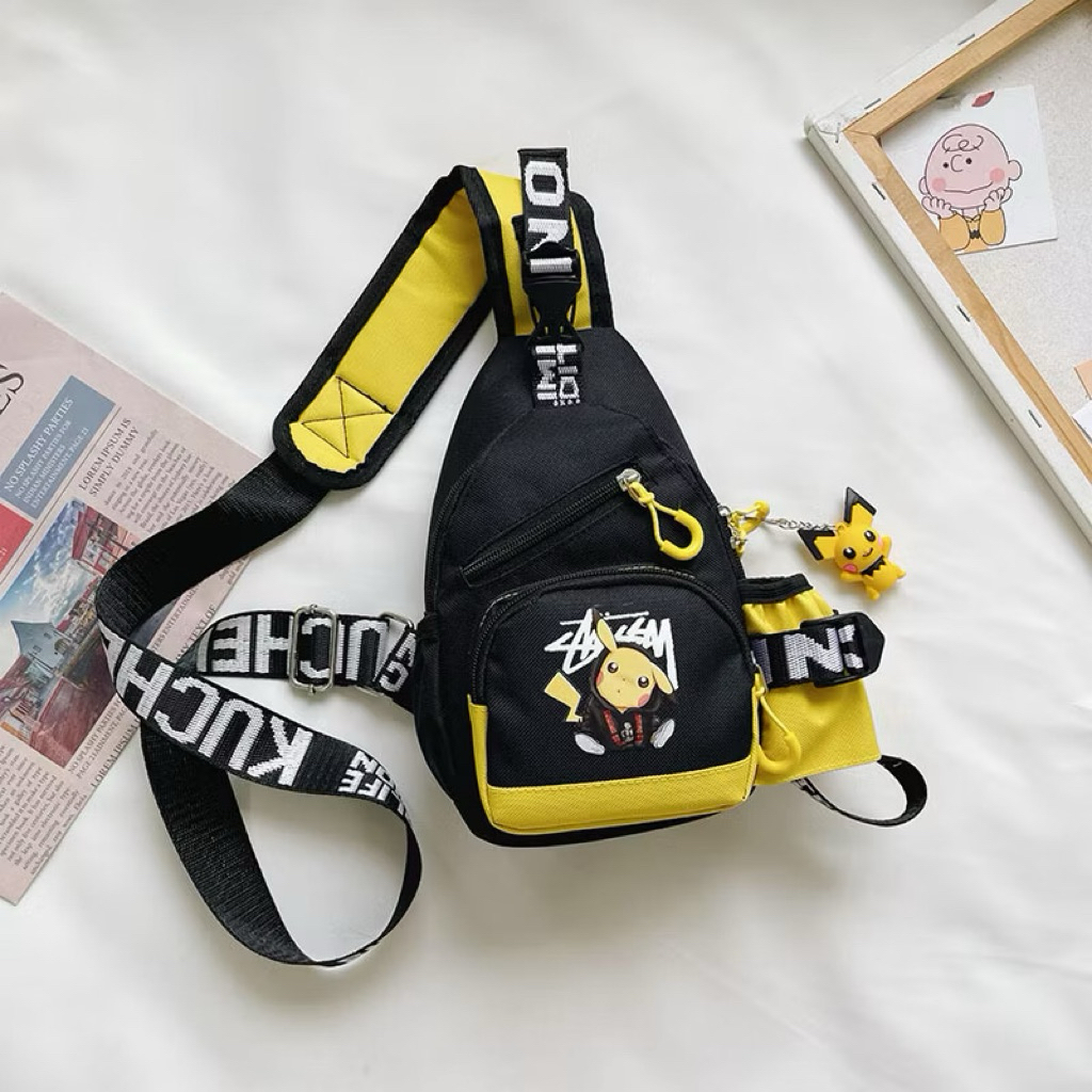 Tas Anak Pikachu Tas Ransel Anak Tas Bahu Anak Fashion Bag Anak Laki Laki Tas Selempang Remaja Cowok