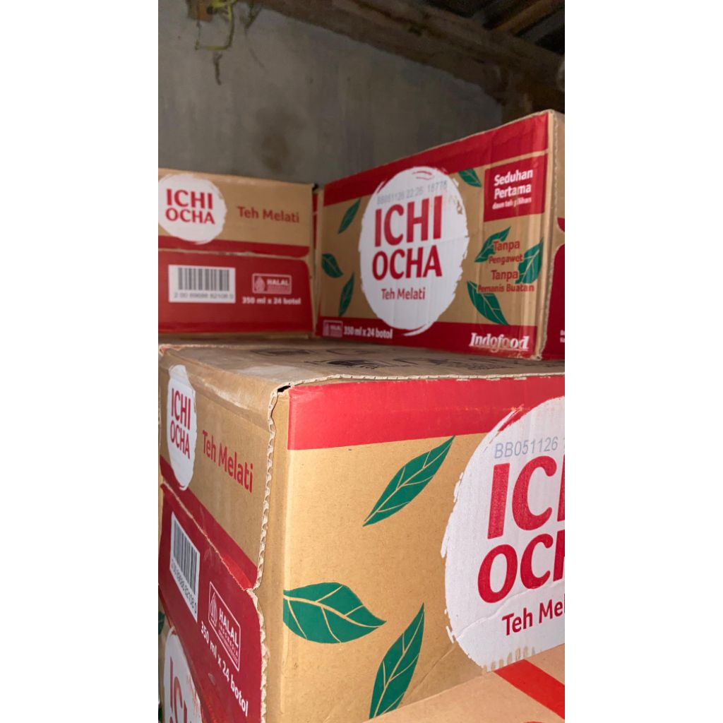 (1karton)Teh Ichi ocha melati kemasan 350ml - 1karton teh Ichi ocha melati isi 24 botol
