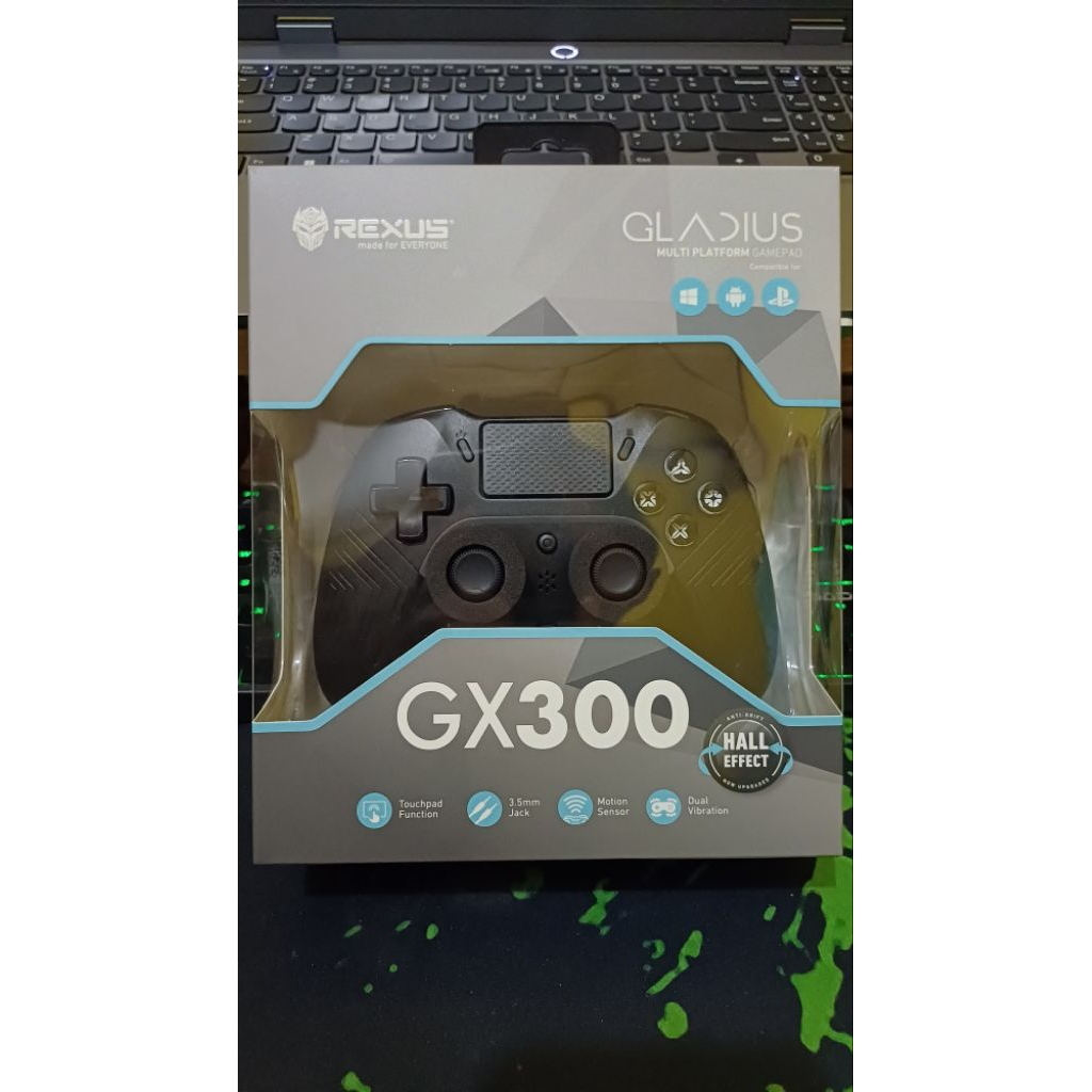 Rexus GX300 V2 Hall Effect Anti Drift | Gamepad Wireless PC Android PS | Second Like New | Hitam