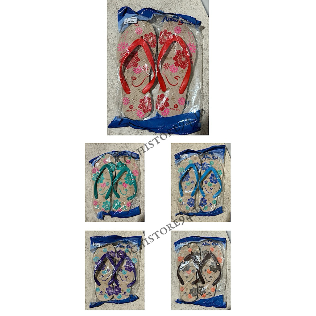 Sandal jepit New Era DAISY / Sandal Jepit Wanita / sandal jepit motif bunga / sandal jepit bagus / s