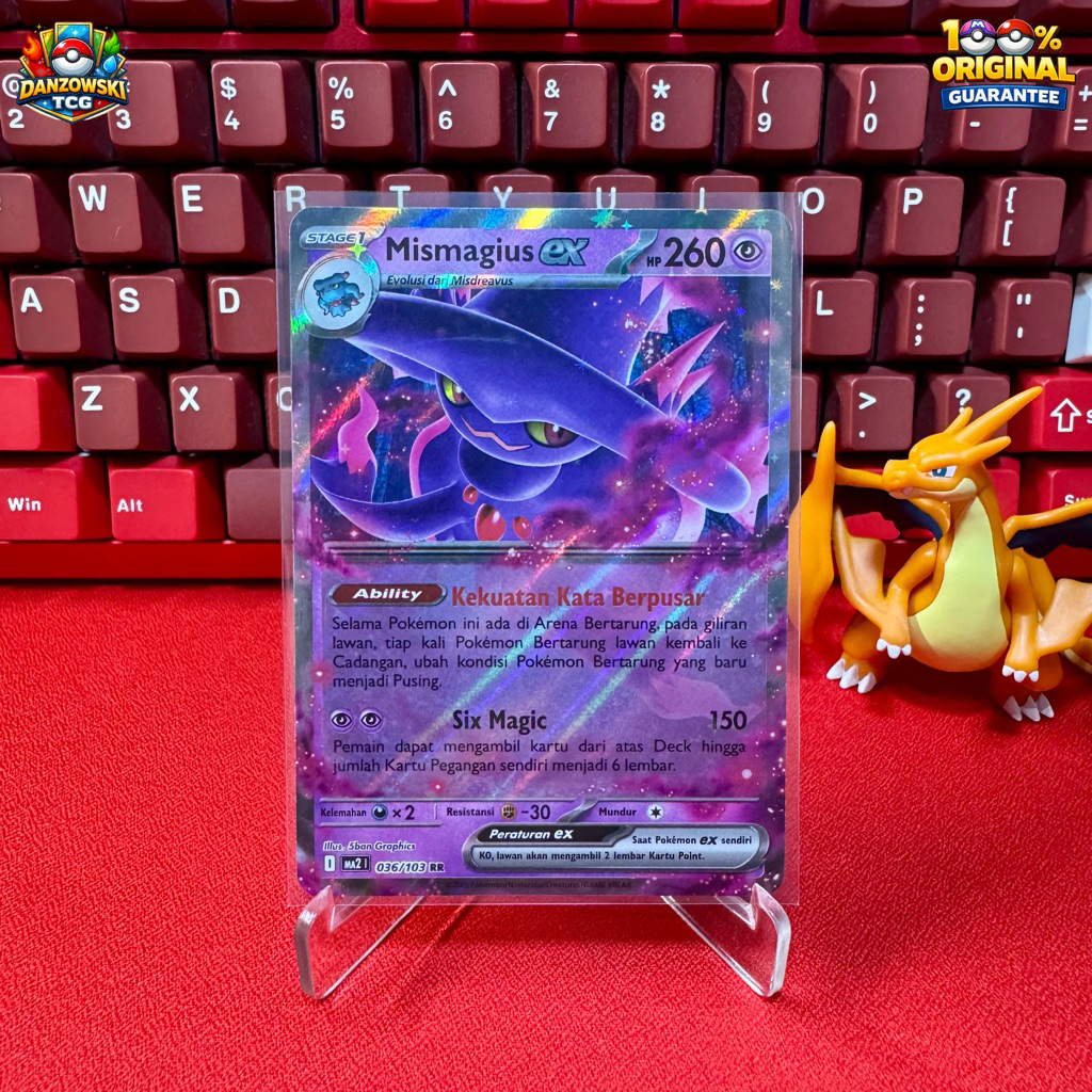 Mismagius Ex RR 036/103 MA2 Pokemon Kobaran Biru Kartu Pokemon TCG Indonesia