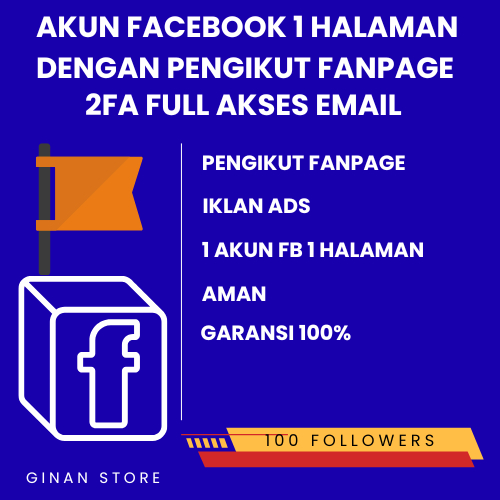 AKUN FB  FANPAGE ATAU 1 HALAMAN 100 - 1K+ PENGIKUT FP