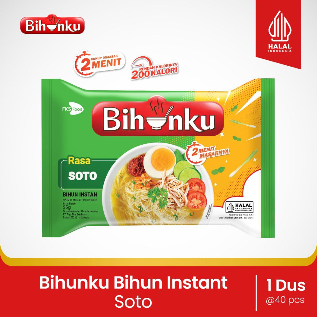 Bihunku Instan - Soto - 1 karton - 40 Pcs - 55gr 1 dus