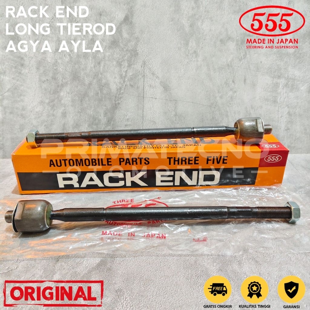 RACK END LONG TIEROD AGYA AYLA RACK END AYLA ASLI 555 JAPAN SANKEI PART ORIGINAL