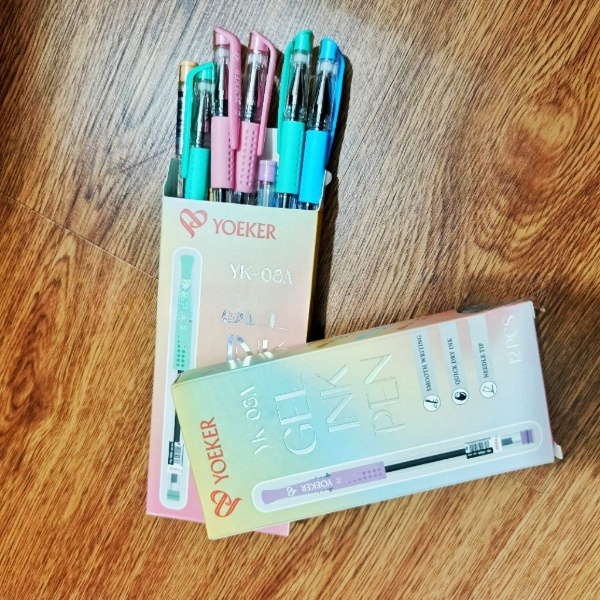 1 Kotak Isi 12 Pcs Pena Gel YOEKER YK-08A