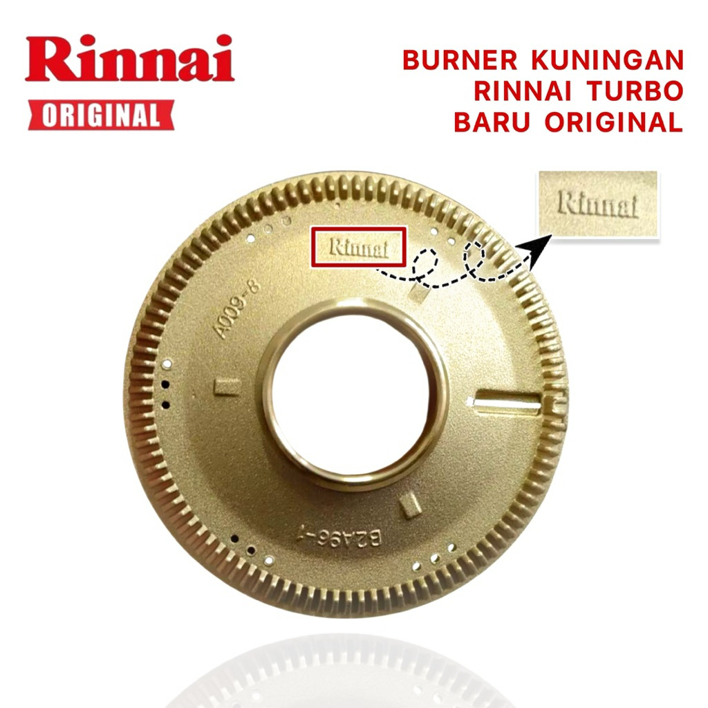 Burner Kuningan Rinnai Turbo Baru Original RINNAI RI-712 TG/RI-712TG / RI-712 T/RI-712T / RI-511 T/R
