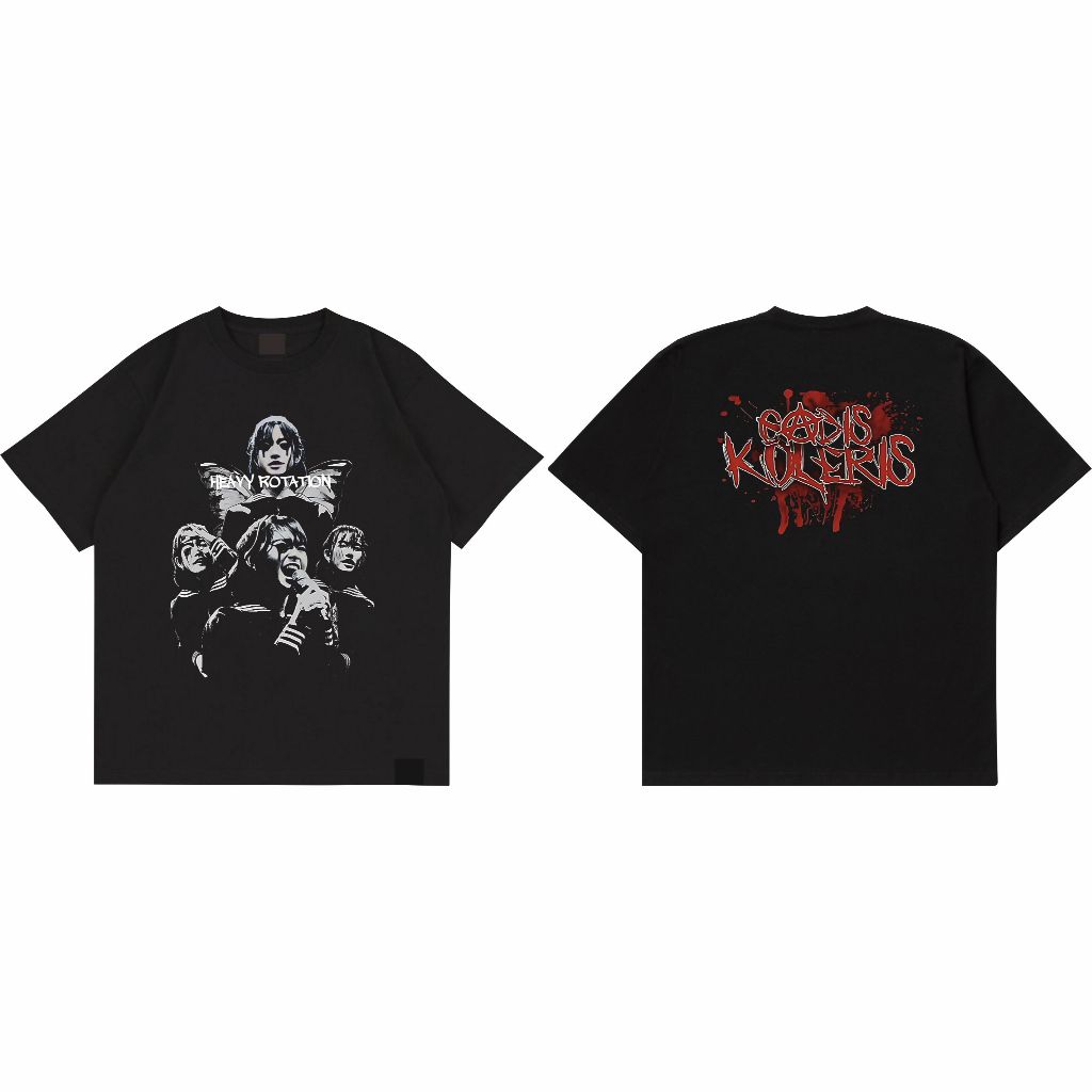 Tshirt Band JKT 48 - Heavy Rotation / Kaos Musik Rock Metal