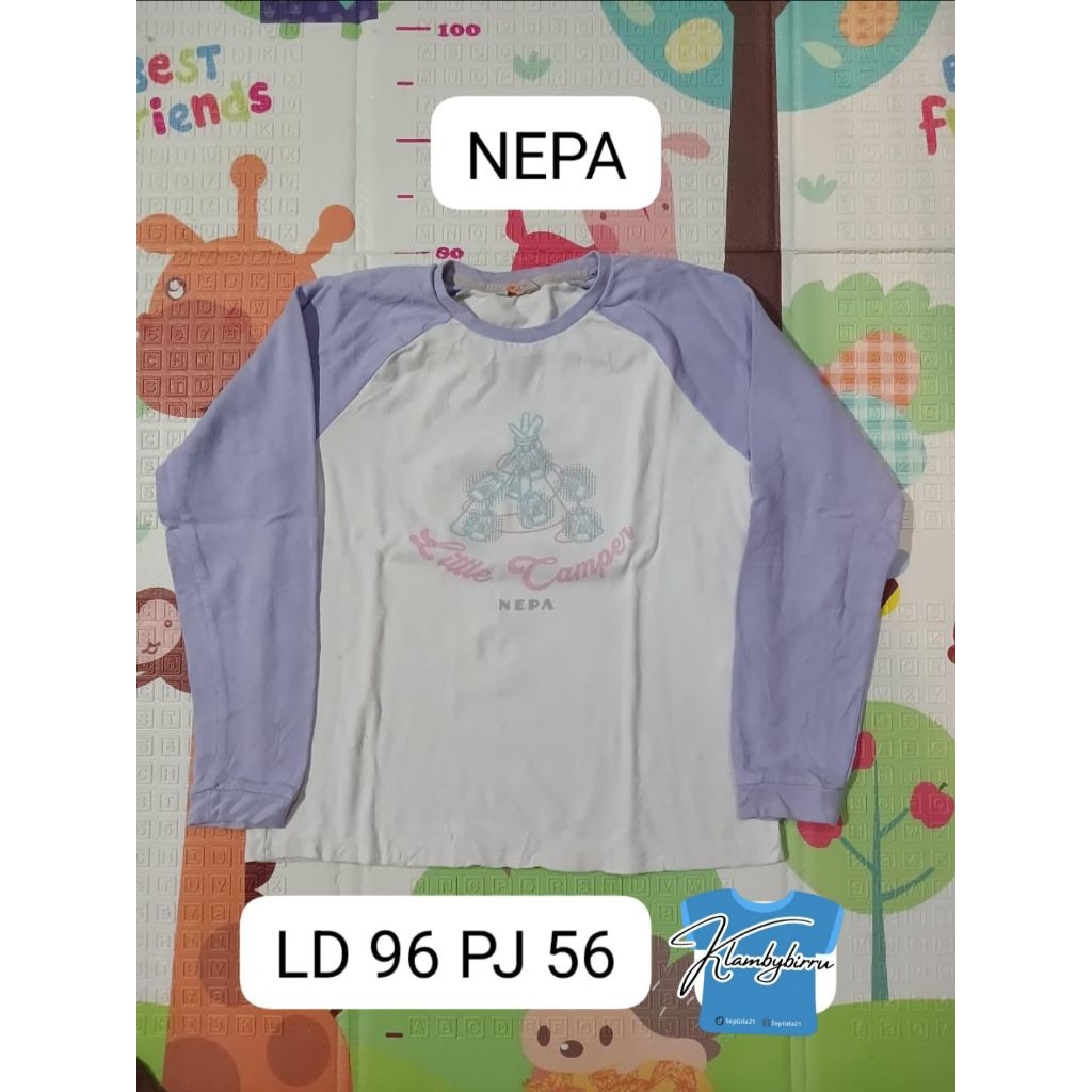 CrewNeck /CN NEPA ld 96 pj 56 warna lilac putih