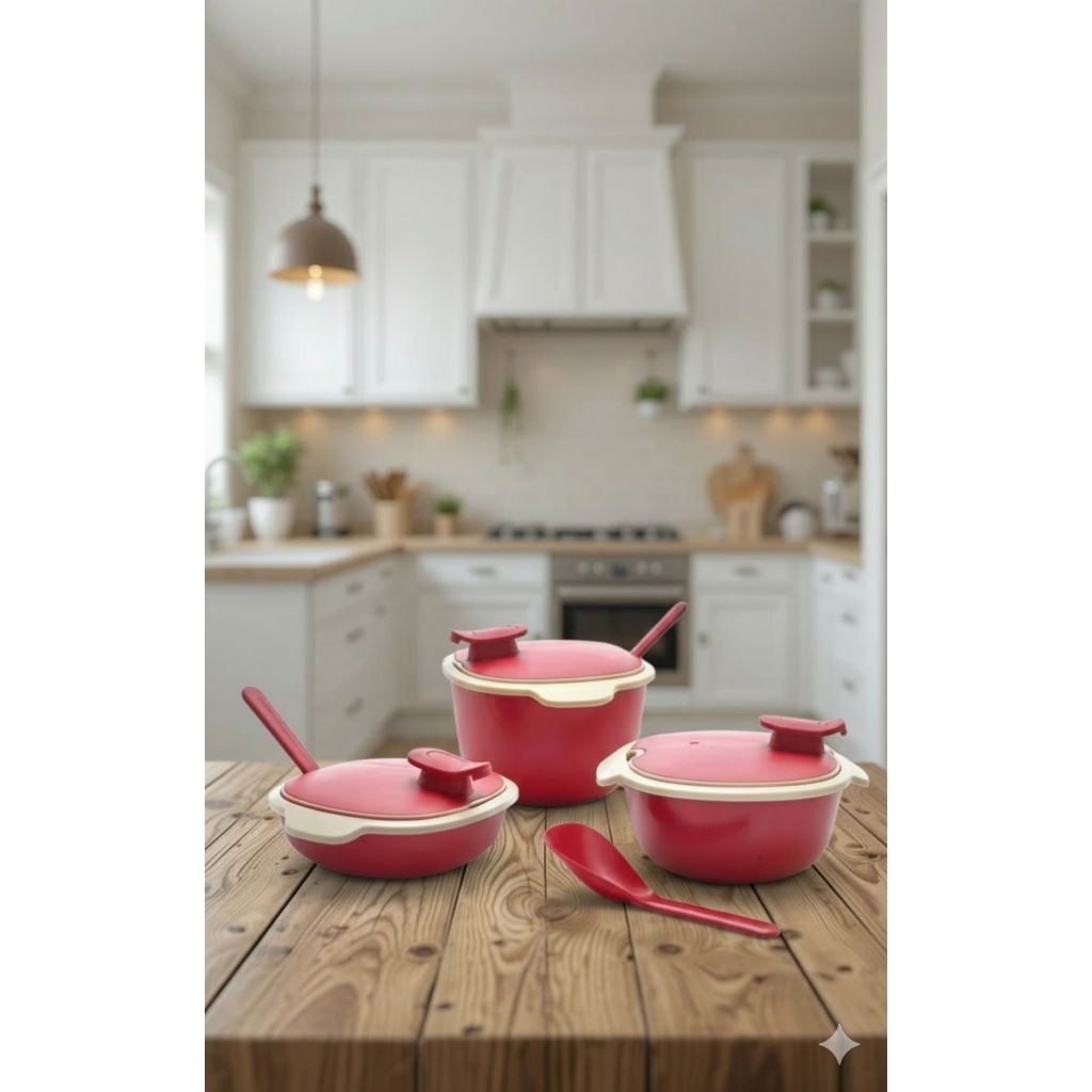 Tupperware Warmie Tup Set Wadah tempat menyimpan masakan agar tetap hangat