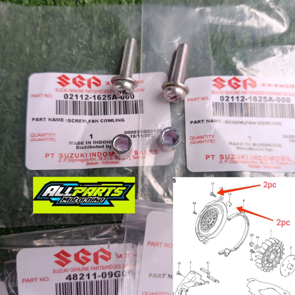 BAUT / BOSH TUTUP KIPAS SKYWAVE/ SPIN/ SKYDRIVE/ HAYATE PILIHAN ORIGINAL SGP