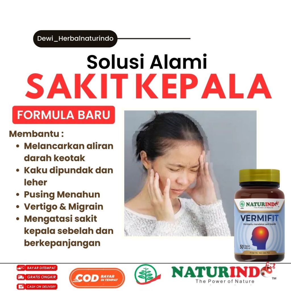 Obat Sakit Kepala Menahun Obat Vertigo Migren Obat Herbal Sakit Kepala Vertigo Vermifit Ampuh Asli