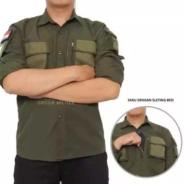 Baju Kemeja Tactical 511 Elegan, Lengan Pendek, Kantoran, Perusahaan