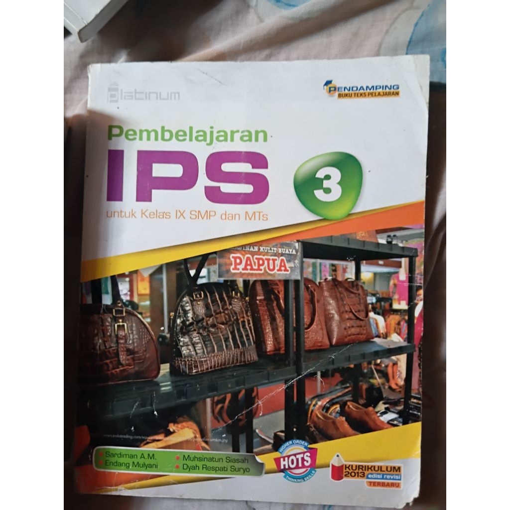 Buku IPS kelas 9 atau 3 smp kurikulum 2013 Tiga serangkai