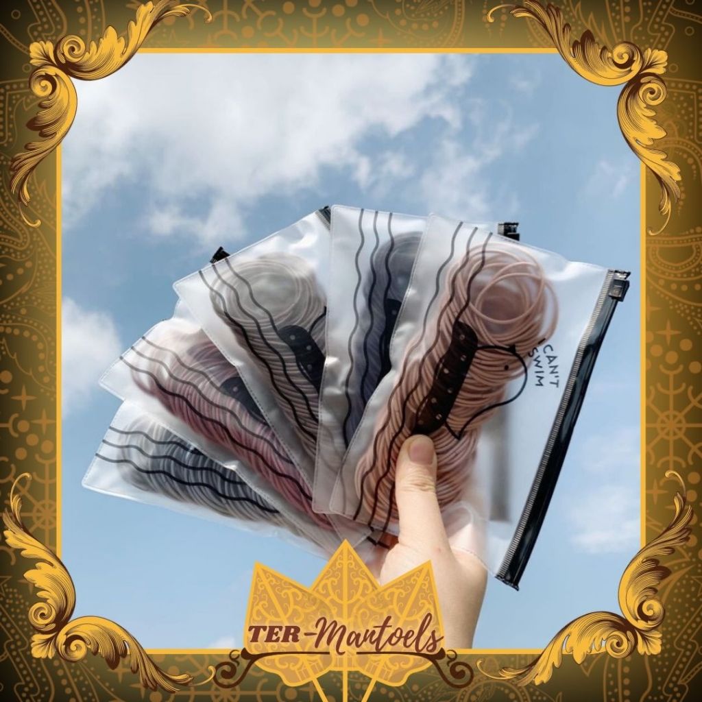 Ikat Rambut Karet Polos Elastis / Karet Gelang Isi 100 Pcs / Kunciran Rambut Wanita