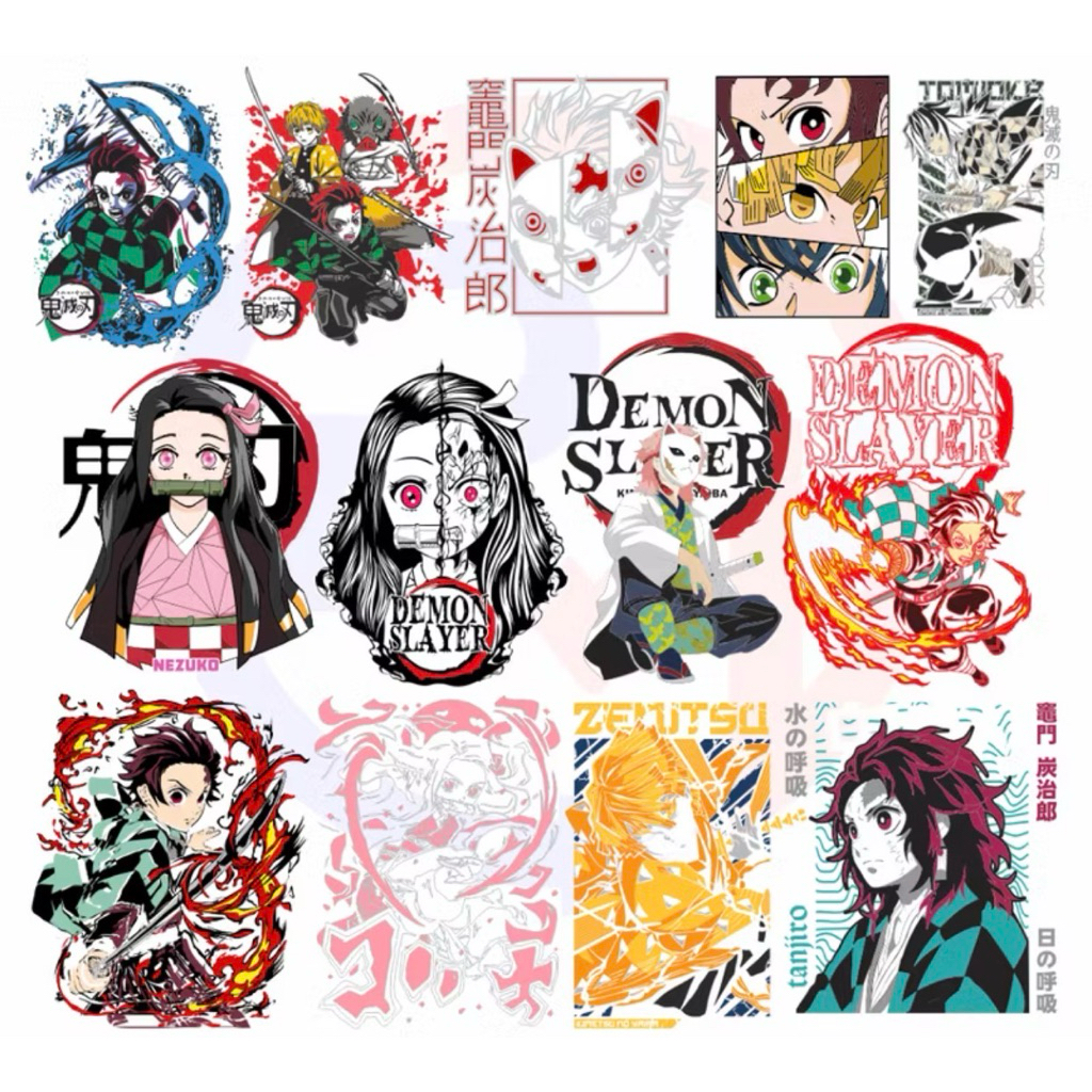 KAOS PENDEK DAN PANJANG SABLON DEMON SLAYER GEMOY