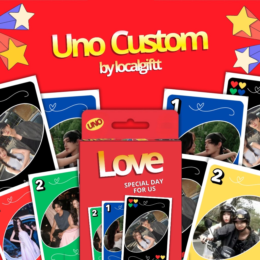 Kartu Uno custom | bebas custom foto | Permainan Uno | Uno | hadiah lucu | Gift Lucu