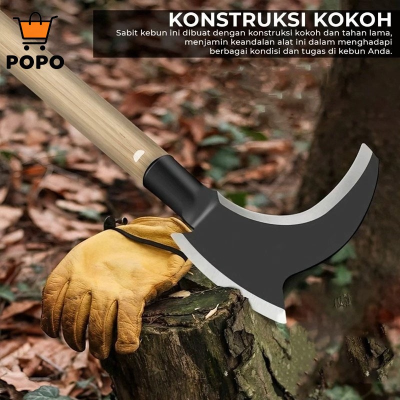 Asli Alat Perkebunan /Ukuran besar Alat Sabit Kapak Ganda Baja/Sabit Ranting Pohon/Sabit Rumput