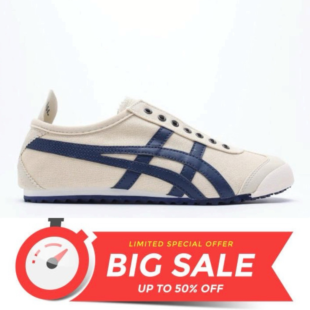 Onitsuka Tiger Original Mexico 66 Slip On Cream Navy Unisex