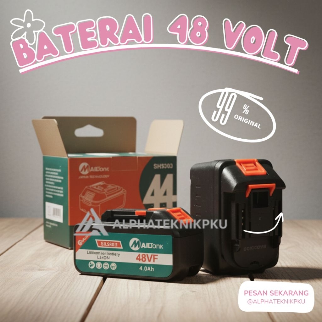 Baterai Mesin Impact Wrench Baterai 48Volt MAILTANK ORIGINAL